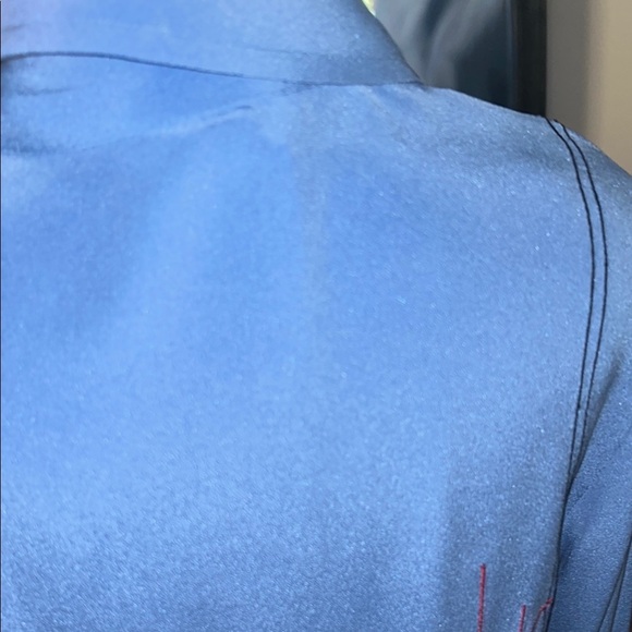 Worth Blue Blouse with Red Stitching - Picture 8 of 14